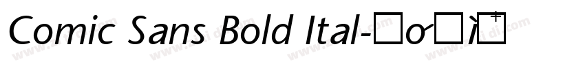 Comic Sans Bold Ital字体转换